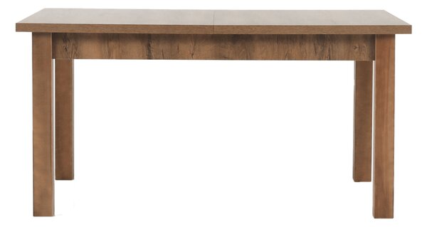 KONDELA Masă extensibilă pentru dining, stejar lefkas închis, 160-203x90 cm, MONTANA STW
