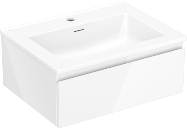 Mexen Orio, mobilier de baie 60 cm cu lavoar Otis, 1 sertar, alb lucios, 91A10-06023-1-BF00-W18M00