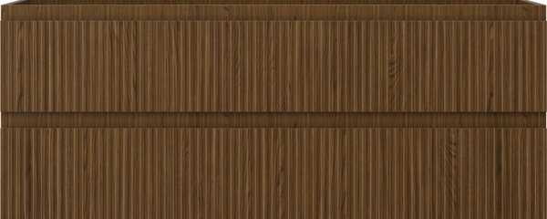 Mexen Rivel, mobilier baie 120 cm, 2 sertare, canelat, nuc, 91A20-12047-2-BFF86