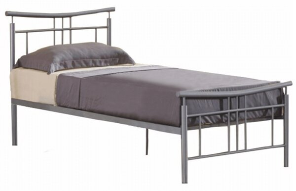 KONDELA Cadru pat cu somieră, metal argintiu, 90x200, DORADO NEW