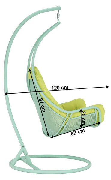 KONDELA Balansoar suspendat , neomint / verde, TALISE