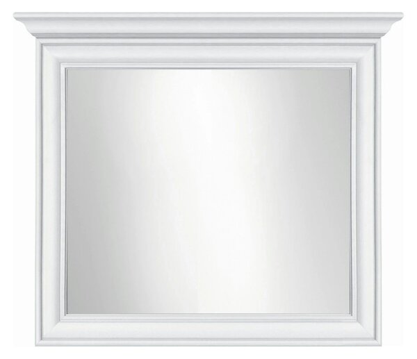 Mobilier dormitor alb IDENTO, cu pat 160x200, dulap cu 5 usi si 2 sert