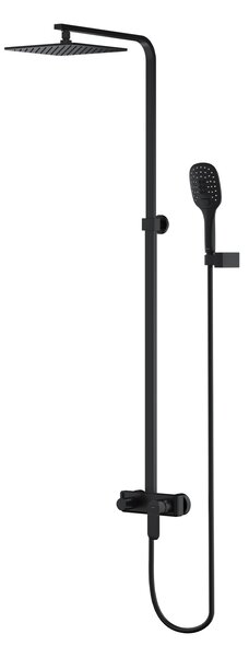 Omnires Sacramento set de duș perete cu duș de ploaie negru SC2344BL