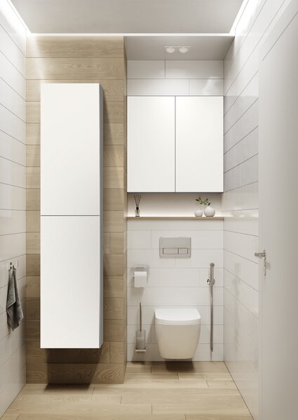 Elita For All dulap 50x12.6x80 cm laterala pe perete alb RE140500065290