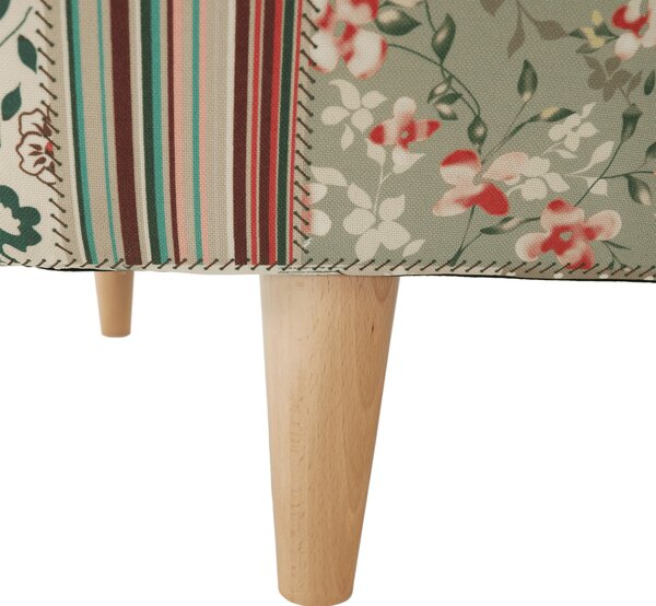 KONDELA Fotoliu, material textil în stilul patchwork viorica 1, CHARLOT