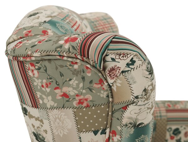 KONDELA Fotoliu, material textil în stilul patchwork viorica 1, CHARLOT