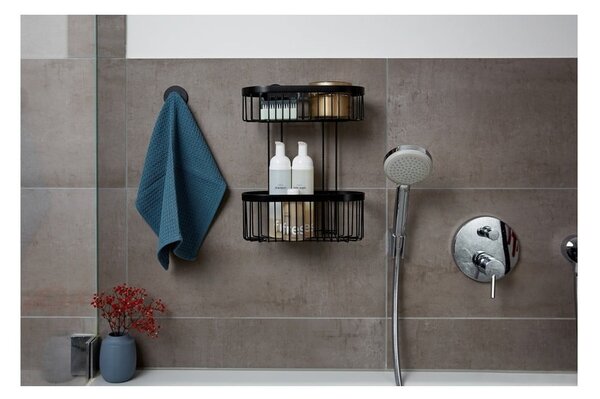 Coș de perete Wenko Classic Plus 2 Tier, negru