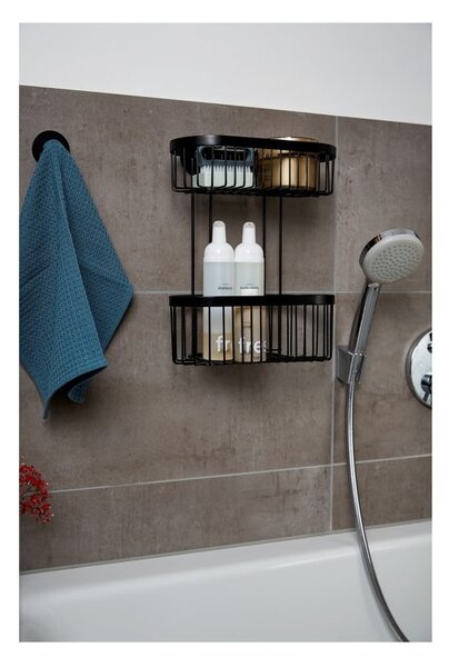 Coș de perete Wenko Classic Plus 2 Tier, negru