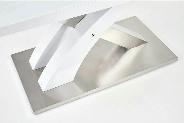 Masa extensibila SANDOR 2, alb/crom, 160/220x90x78 cm