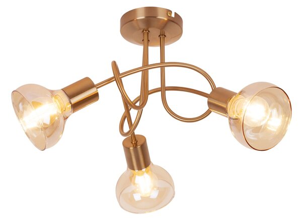 Rabalux Holly lampă de tavan 3x40 W alamă-chihlimbar 5548