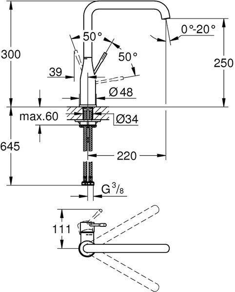 Grohe Essence baterie bucătărie pe picior Warm Sunset 30269DA0