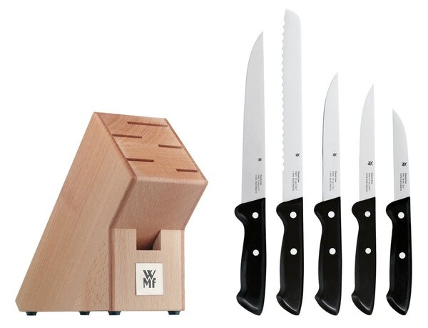 Set 5 cuțite din oțel inoxidabil cu suport WMF Cromargan® Classic