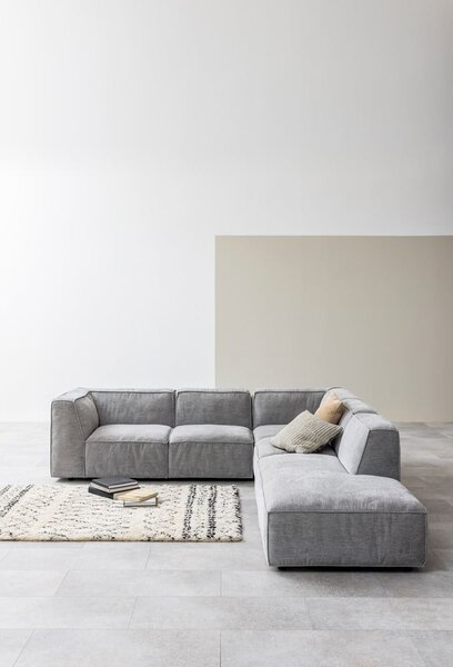 Modul șezlong pentru canapea Bonami Selection Fairfield, colț pe dreapta, gri deschis