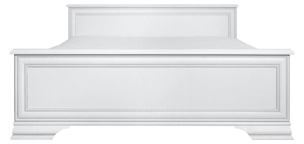 Mobilier dormitor alb IDENTO, cu pat 160x200, dulap cu 5 usi si 2 sert