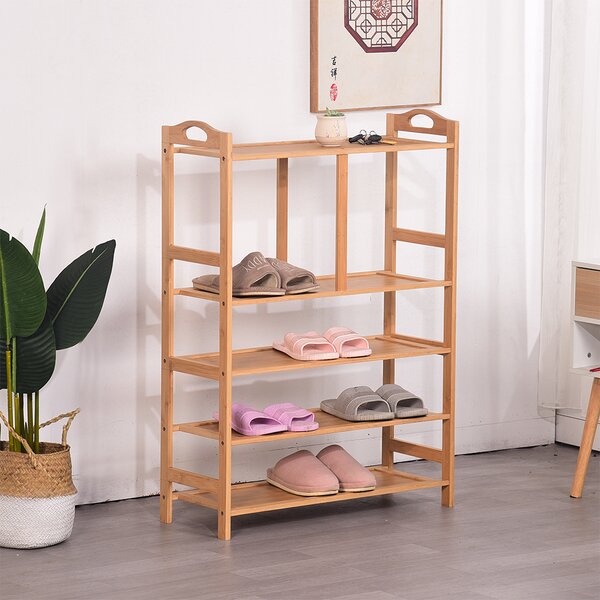 KONDELA Suport pentru pantofi, bambus natural, AVIRO