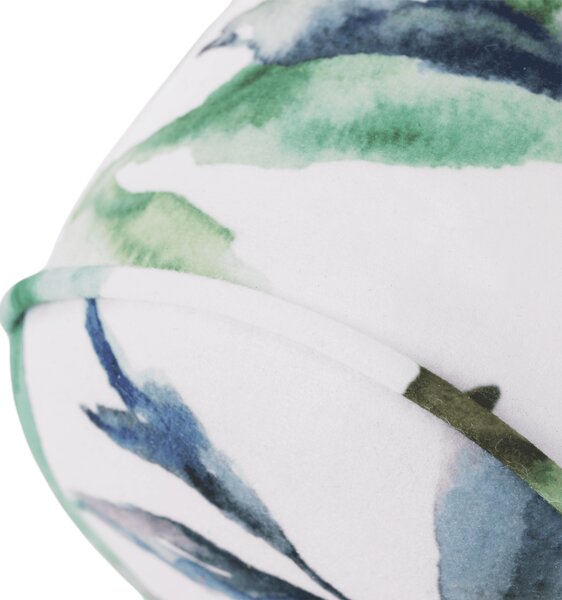 KONDELA Fotoliu, material textil model frunze verzi, CHARLOT