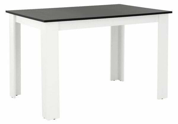 KONDELA Masă dining, alb/negru, 120x80 cm, KRAZ