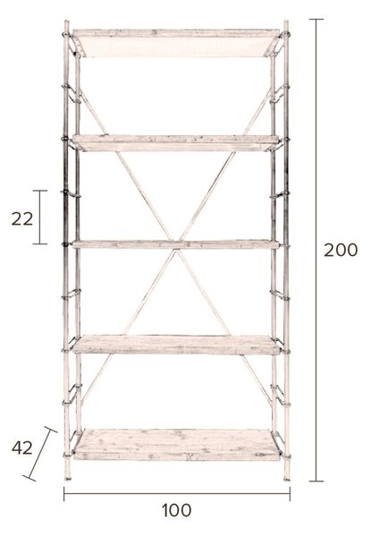 Bibliotecă Dutchbone Iron