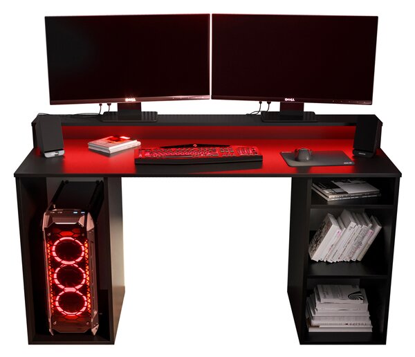 Masă PC pentru gaming Garrick 1 (negru) (cu iluminat LED RGB). 1064134
