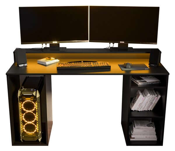 Masă PC pentru gaming Garrick 1 (negru) (cu iluminat LED RGB). 1064134