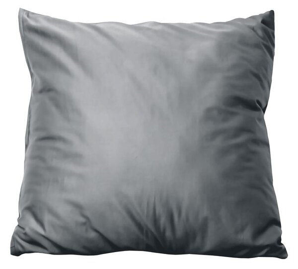 Față de pernă din satin de bumbac - Light grey | 40 x 40 cm