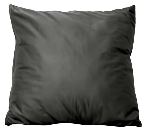 Față de pernă din satin de bumbac - Stone grey | 40 x 40 cm