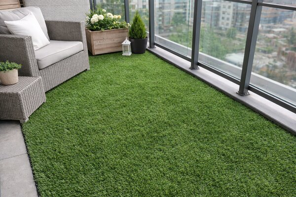 Gazon Iarba Artificiala, Model Premium pentru Terasa Balcon Loc de joaca, Model Crown 38 mm inaltime fir, Verde Verde, 200 x 300