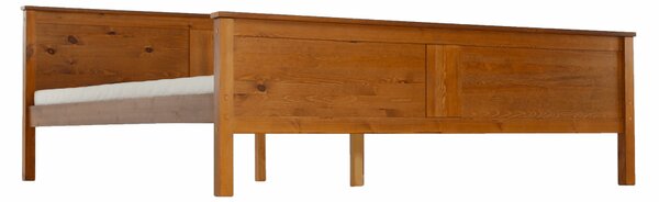 KONDELA Pat, lemn de pin culoare de stejar, 160x200, PROVO