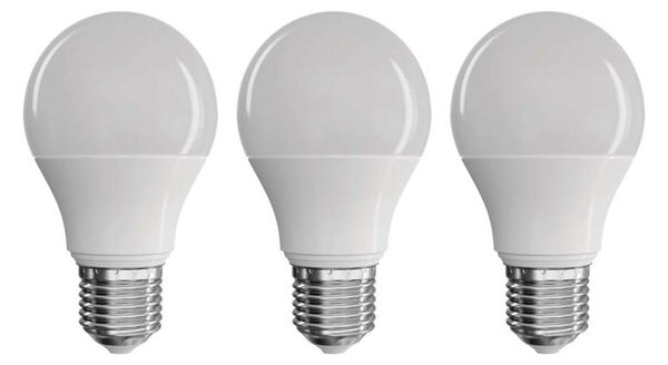 Set 3 becuri cu LED EMOS Classic A60 Warm White, 8,5W E27
