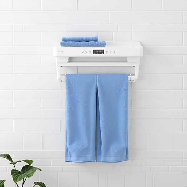 Uscator prosop baie sau bucatarie cu sterilizator UV, pe perete, 60 cm, 450W, ElectricSun PREMIUM alb