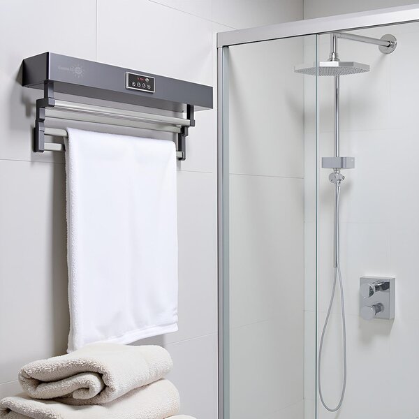 Uscator de prosoape baie sau bucatarie cu sterilizare UV, pe perete, 60 cm, 450W, ElectricSun Standard gri