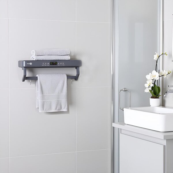 Uscător de prosop baie sau bucatarie cu sterilizator UV, pe perete, 60 cm, 450W, ElectricSun PREMIUM Gri