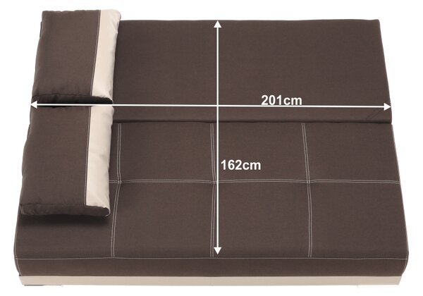 KONDELA Canapea extensibilă, cacao/ciocolată, SALEM