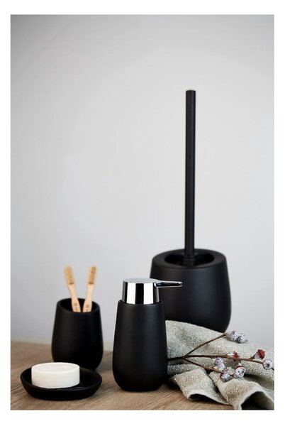 Dozator din ceramică pentru săpun Wenko Badi, negru