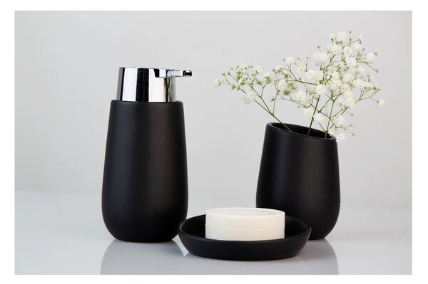 Dozator din ceramică pentru săpun Wenko Badi, negru