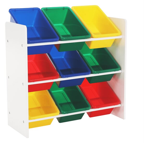 KONDELA Organizator de jucării, multicolor / alb, KIDO TYPE 2
