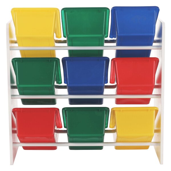 KONDELA Organizator de jucării, multicolor / alb, KIDO TYPE 2