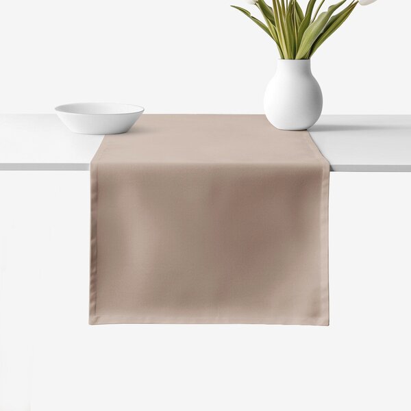 Goldea napron de masă 100% bumbac - maro cafea 35x140 cm