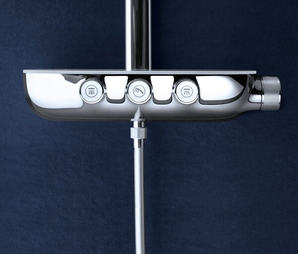 Grohe Rainshower set de duș perete cu termostat cu duș de ploaie StarLight Chrome 26361000