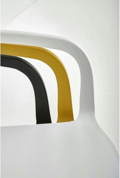 Scaun K491, galben, polipropilena, 60x56x76 cm