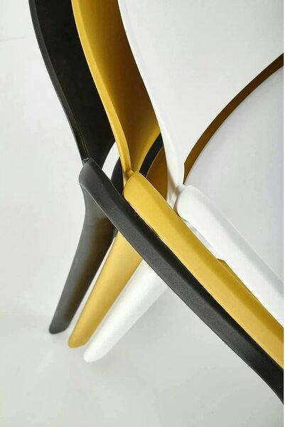 Scaun K491, galben, polipropilena, 60x56x76 cm