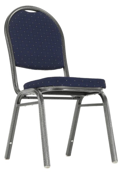 KONDELA Scaun, rabatabil, textil albastru închis/gri cadru, JEFF 2 NEW