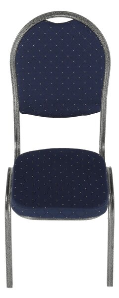 KONDELA Scaun, rabatabil, textil albastru închis/gri cadru, JEFF 2 NEW