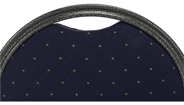 KONDELA Scaun, rabatabil, textil albastru închis/gri cadru, JEFF 2 NEW