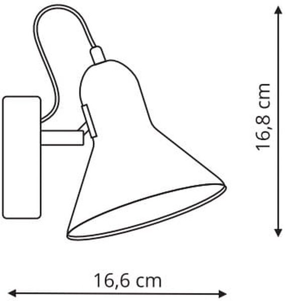 Light Prestige Astama lampă de perete 1x40 W negru LP-1122/1WBK