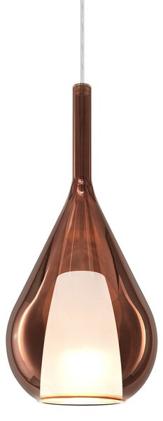 IDEAL LUX Ideal Lux Lampă suspendată Kalique 3, culoare cupru, Ø 18 cm, reglabil, Cupru, Camera de zi / sufragerie, Plastic, Modern