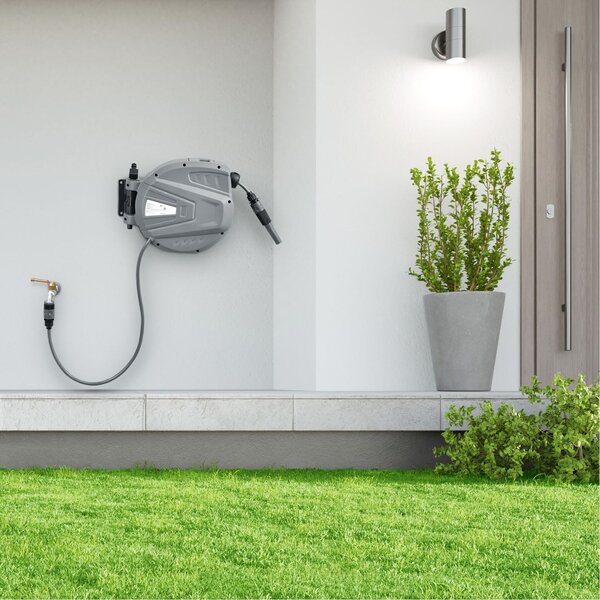 Juskys Furtun de grădină cu bobinaj Flowwater - 20m