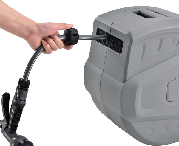 Juskys Furtun de grădină cu bobinaj Flowwater - 20m