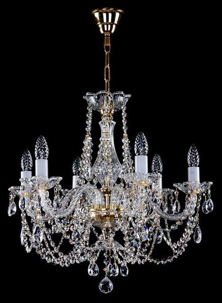 Candelabru Cristal Bohemia Exclusive 6 brate, diam. 62cm ANJA VI CE