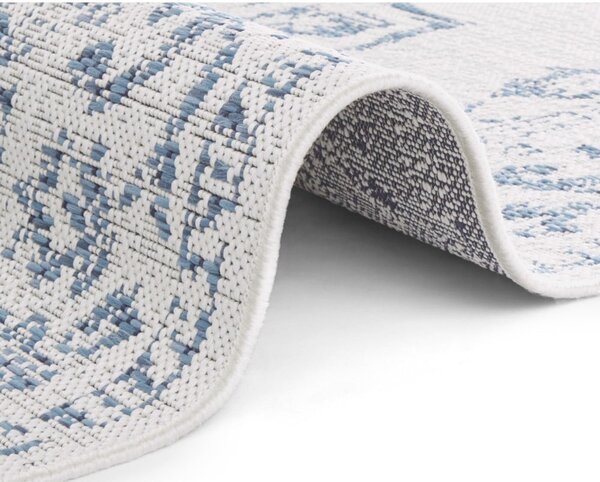 Covor de exterior NORTHRUGS Tilos, 120 x 170 cm, albastru - crem